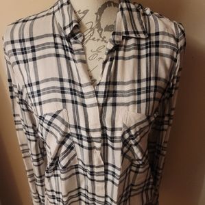 NWT Khakis & Co Plaid Button down shirt size S